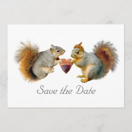 リスハートどんぐり Save the Date カード