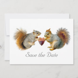 リスハートどんぐり Save the Date カード
