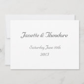 リスハートどんぐり Save the Date カード (裏面)