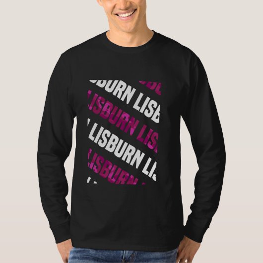 リスバーン迷彩柄パターンピンクカモフラージュ Tシャツ (正面)