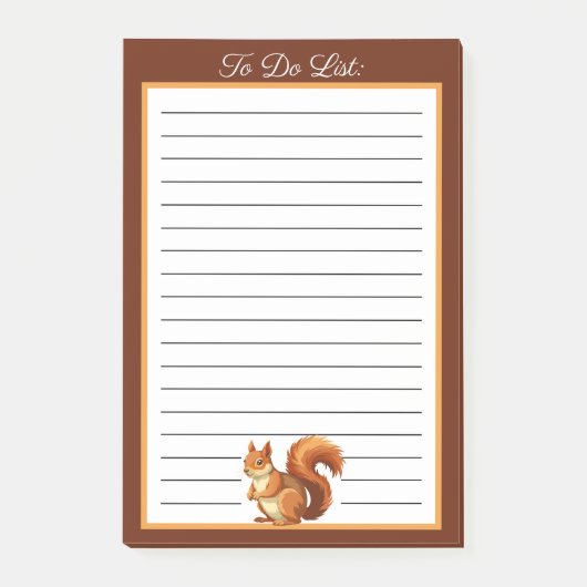 リスパーソナライズされたリスの一覧 ポストイット (正面)