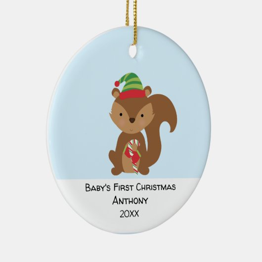 リスパーソナライズされたレルバビー初めてのクリスマス セラミックオーナメント (右)