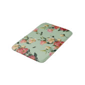 リスビクトリアンアンサス：オリーブフローラ水色。 バスマット (アングル)