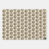 リスビクトリアンラッピング紙3シートセット ラッピングペーパーシート (正面2)