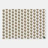 リスビクトリアンラッピング紙3シートセット ラッピングペーパーシート (正面)