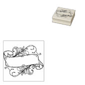 リスフラワーアールデコヴィンテージリボンスクラップブック作り ラバースタンプ (押印)