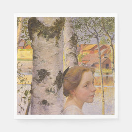 リスベアットザ樺の木グローブ(Beauty Young Girl) スタンダードランチョンナプキン