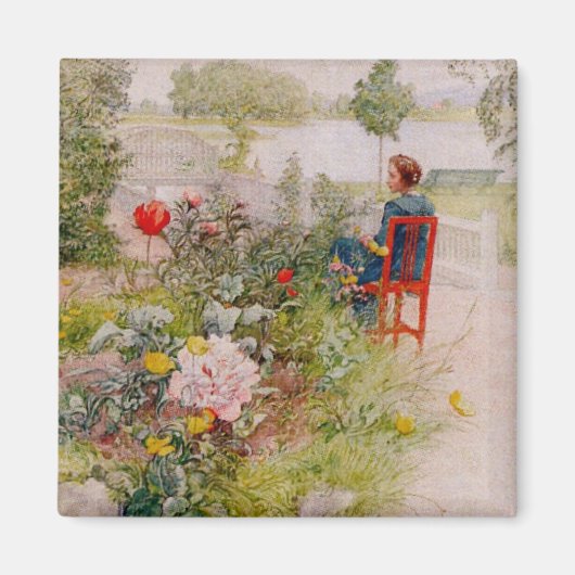 リスベスの花の庭 マグネット (正面)