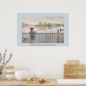 リスベス魚釣りカールラルソンヴィンテージ ポスター (キッチン)