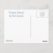 リスベス魚釣りバイカールラルソン ポストカード (裏面)