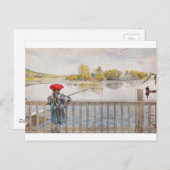 リスベス魚釣りバイカールラルソン ポストカード (正面/裏面)