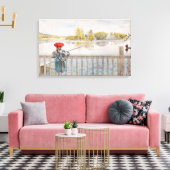 リスベット魚釣りバイカール・ラルソンヴィンテージファインアート キャンバスプリント (インサイチュ (リビング))