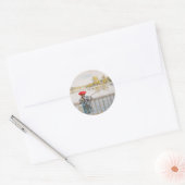 リスベット魚釣りバイカール・ラルソンヴィンテージファインアート ラウンドシール (封筒)