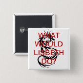 リスベートは何をしますか。 ドラゴンの入れ墨ボタン 缶バッジ (正面&裏面)