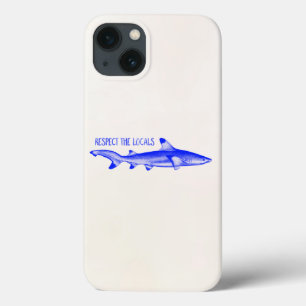 リスペクトおもしろいザローカルズ引用文 – ネイビーブルーシャークC iPhone 13ケース