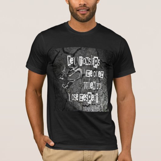 リスペクトが関係性を定義する タイポグラフィー Tシャツ (正面)