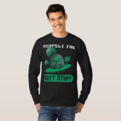 リスペクトザお尻物デザイン宇宙Ufoエイリアン Tシャツ (正面フル)