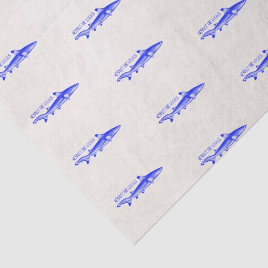 リスペクトザローカルおもしろい引用文 – ネイビーブルーシャークT 薄葉紙 (詳細)