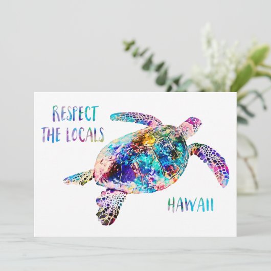 リスペクトザローカルズシーカメ絞り染めビーチ引用文 (スタンド正面)