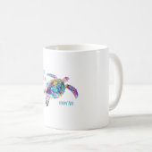 リスペクトザローカルズシーカメ絞り染めビーチ引用文 コーヒーマグカップ (正面右)