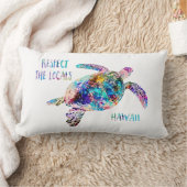 リスペクトザローカルズシーカメ絞り染めビーチ引用文 ランバークッション (ブランケット)