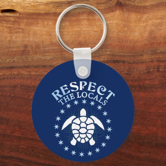 リスペクトザローカルズ – タートル認識度ダイビング引用文 キーホルダー (正面)