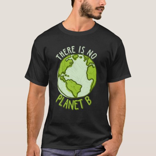 リスペクト地球No Planet B安全な惑星メンズKi Tシャツ (正面)