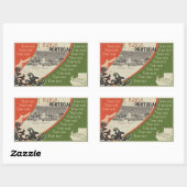 リスボアステッカー 長方形シール (シート)