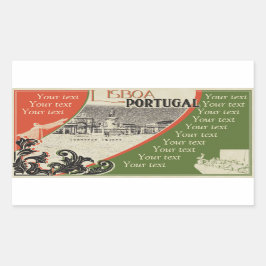 リスボアステッカー 長方形シール