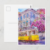 リスボアポルトガルトラベルプレイスウォーターカラー ポストカード (正面/裏面)