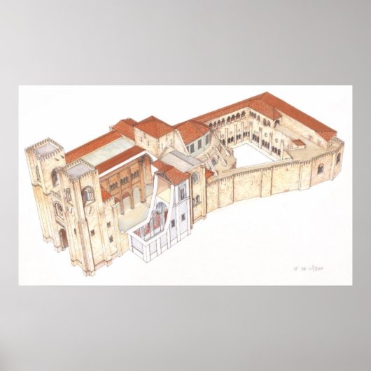 リスボアポルトガル。大聖堂 ポスター (正面)