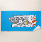 リスボア ビーチタオル (正面)