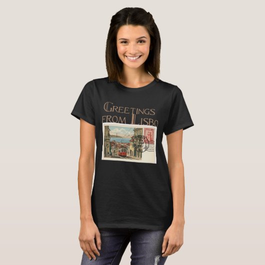リスボンからの挨拶 Tシャツ (正面フル)