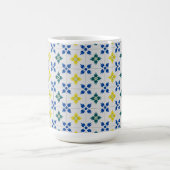 リスボンかわいらしタイル又はアズレジョ模様 コーヒーマグカップ (中央)