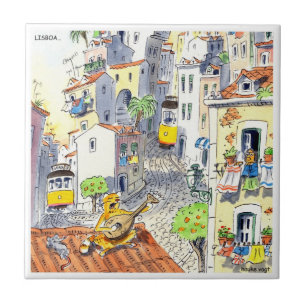リスボンのタイルのazulejo deリスボン02 タイル