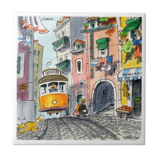 リスボンのタイル03 タイル (正面)