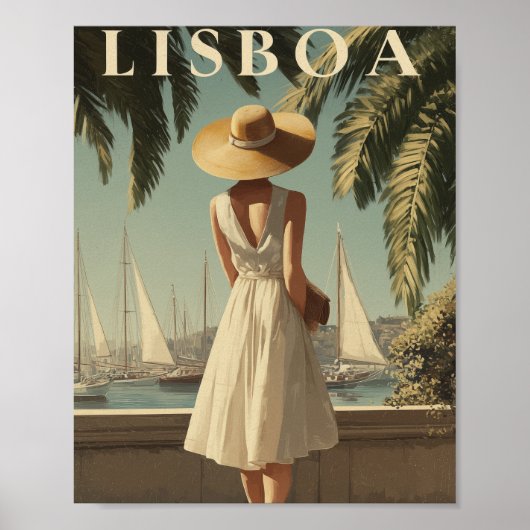 リスボンのヴィンテージファッション ポスター (正面)