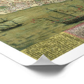 リスボンの地図,「シビタスオルビス・テララム」より ポスター (角)