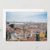 リスボンの旧市街と4月25日橋の景観 (正面/裏面)