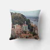 リスボンの水彩スカイライン クッション (裏面)