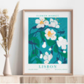 リスボンの花市場 ボタニカル ポスター