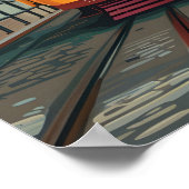 リスボンの軌道：街のスカイラインをナビゲートする ポスター (角)