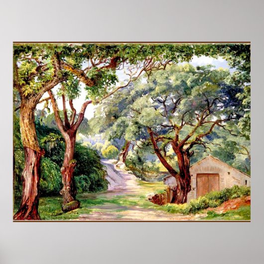 リスボンの近くのシントラのコルクの木 ポスター (正面)