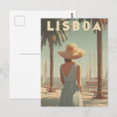 リスボンの50年代ヴィンテージ ポストカード (正面/裏面)