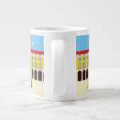 リスボンイエロートラムヴィンテージスタイル ジャンボコーヒーマグカップ (裏面)