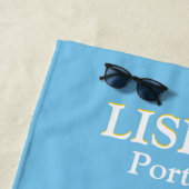 リスボンイエロートラムヴィンテージスタイル ビーチタオル (インサイチュ)