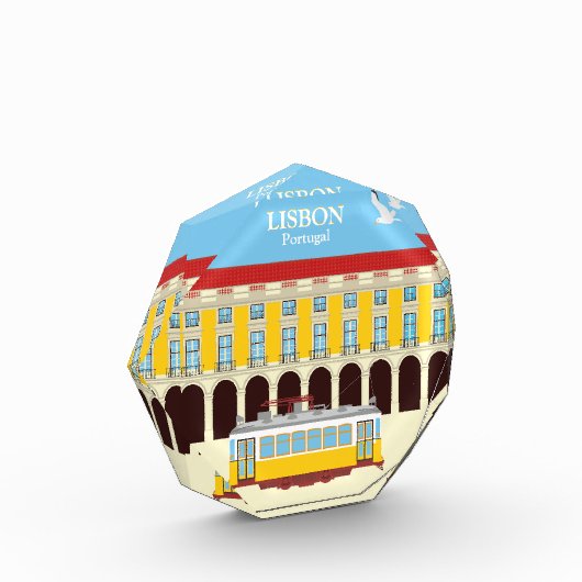 リスボンイエロートラムヴィンテージスタイル フォトブロック (左)