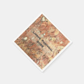リスボンオレンジブラウン抽象芸術 スタンダードカクテルナプキン (角)