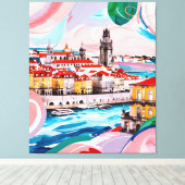 リスボンカラー キャンバスプリント (インサイチュ (ウッドフロア))