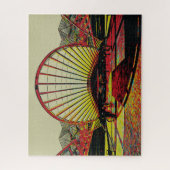 リスボンギフトポルトガル、ネーションズパーク鉄道駅 ジグソーパズル (縦)